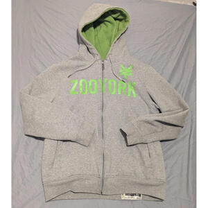 Vintage 2000’s Y2K Zoo York Skateboard Full-Zip Up Hoodie Sweater Medium